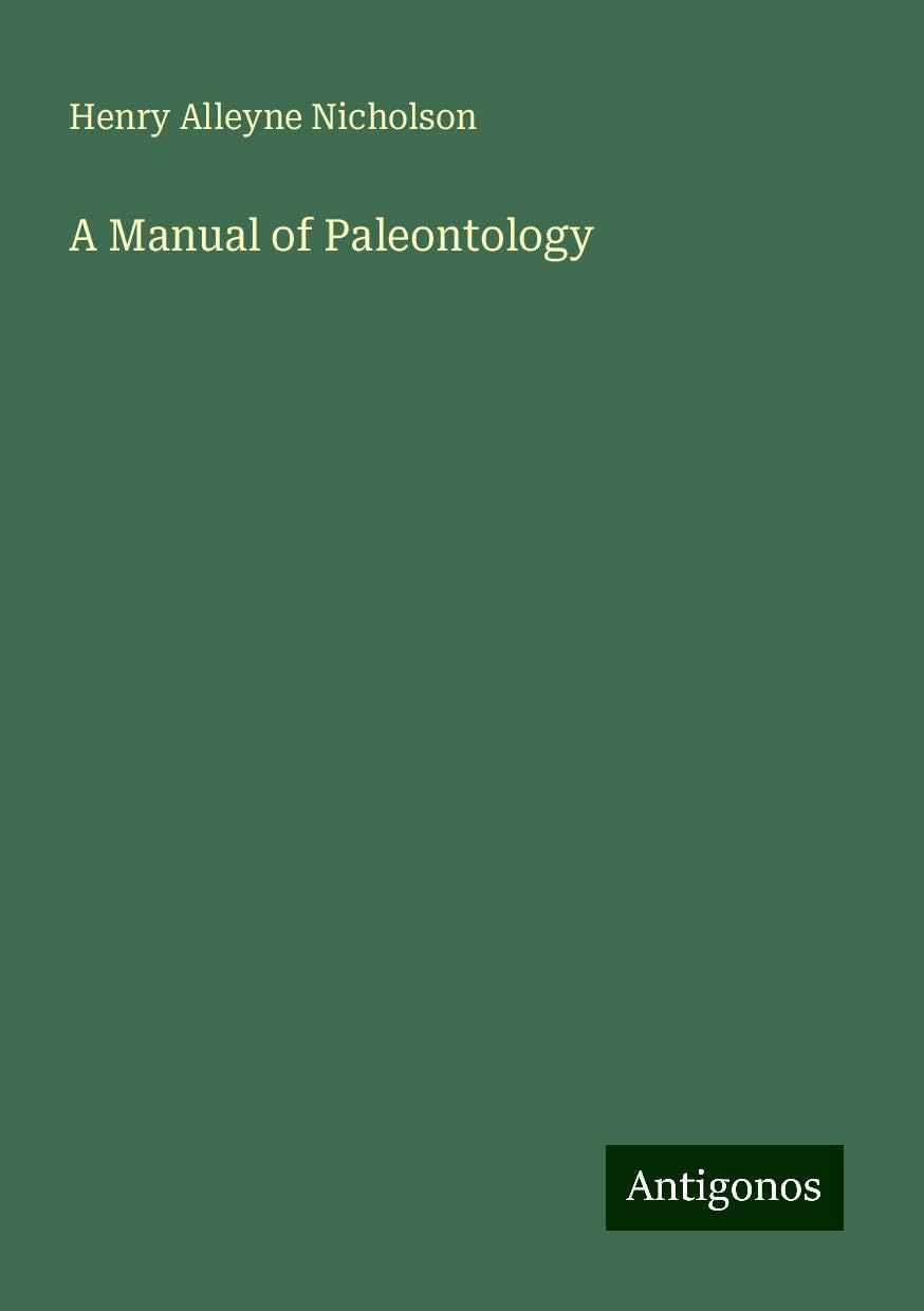 A Manual of Paleontology