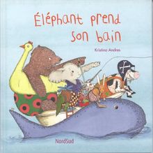 Eléphant prend son bain