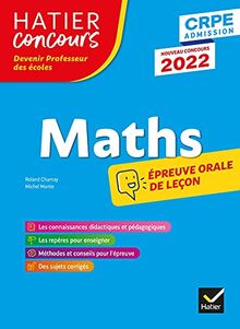 Maths : épreuve orale de leçon : CRPE admission, nouveau concours 2022