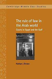 The Rule of Law in the Arab World: Courts in Egypt and the Gulf (Cambridge Middle East Studies, Band 6)