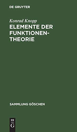 Elemente der Funktionentheorie (Sammlung Göschen, 1109, Band 1109)