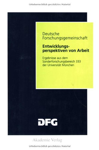 Entwicklungsperspektiven von Arbeit: Ergebnisse aus dem Sonderforschungsbereich 333 der Universität München