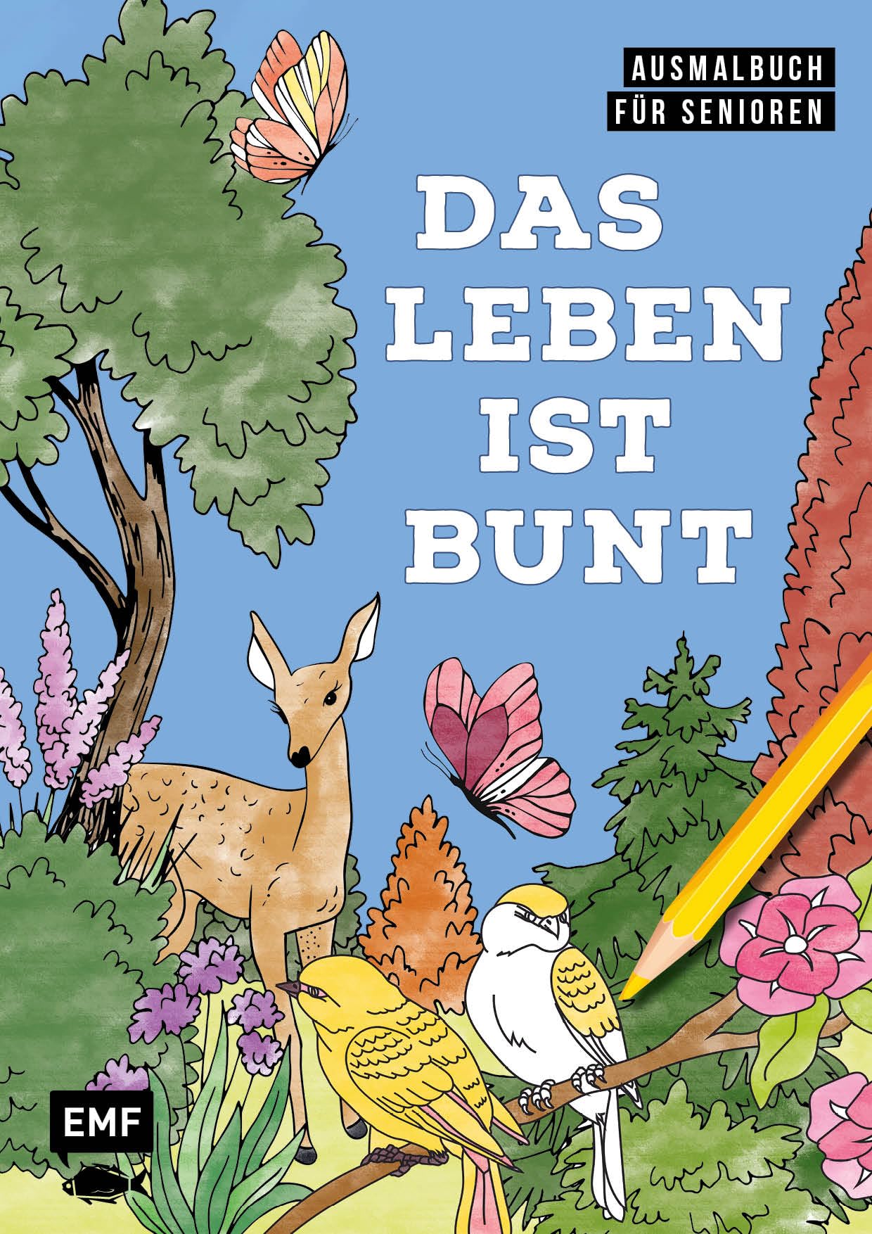 Ausmalbuch für Senioren: Das Leben ist bunt: Großflächige Motive, gut erkennbare Linien und einfache Formen sorgen für kognitives und feinmotorisches Training