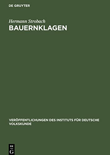 Bauernklagen: Untersuchungen zum sozialkritischen deutschen Volkslied