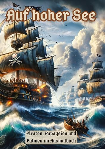 Auf hoher See: Piraten, Papageien und Palmen im Ausmalbuch