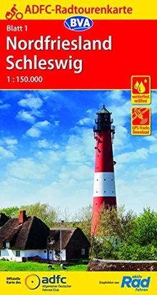 ADFC-Radtourenkarte 1 Nordfriesland /Schleswig 1:150.000, reiß- und wetterfest, GPS-Tracks Download (ADFC-Radtourenkarte 1:150000)