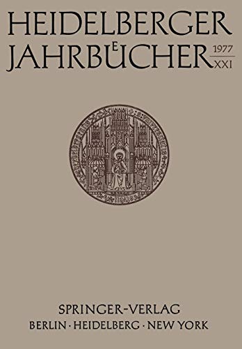 Heidelberger Jahrbücher (Heidelberger Jahrbücher, 21, Band 21)