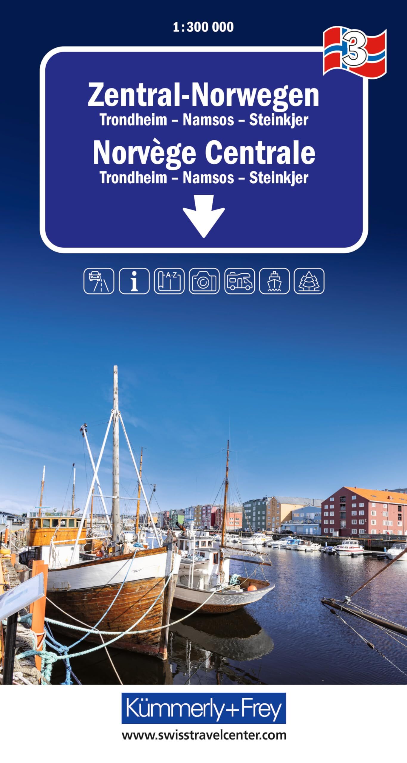 Kümmerly+Frey Regional-Strassenkarte 3 Zentral Norwegen 1:300.000