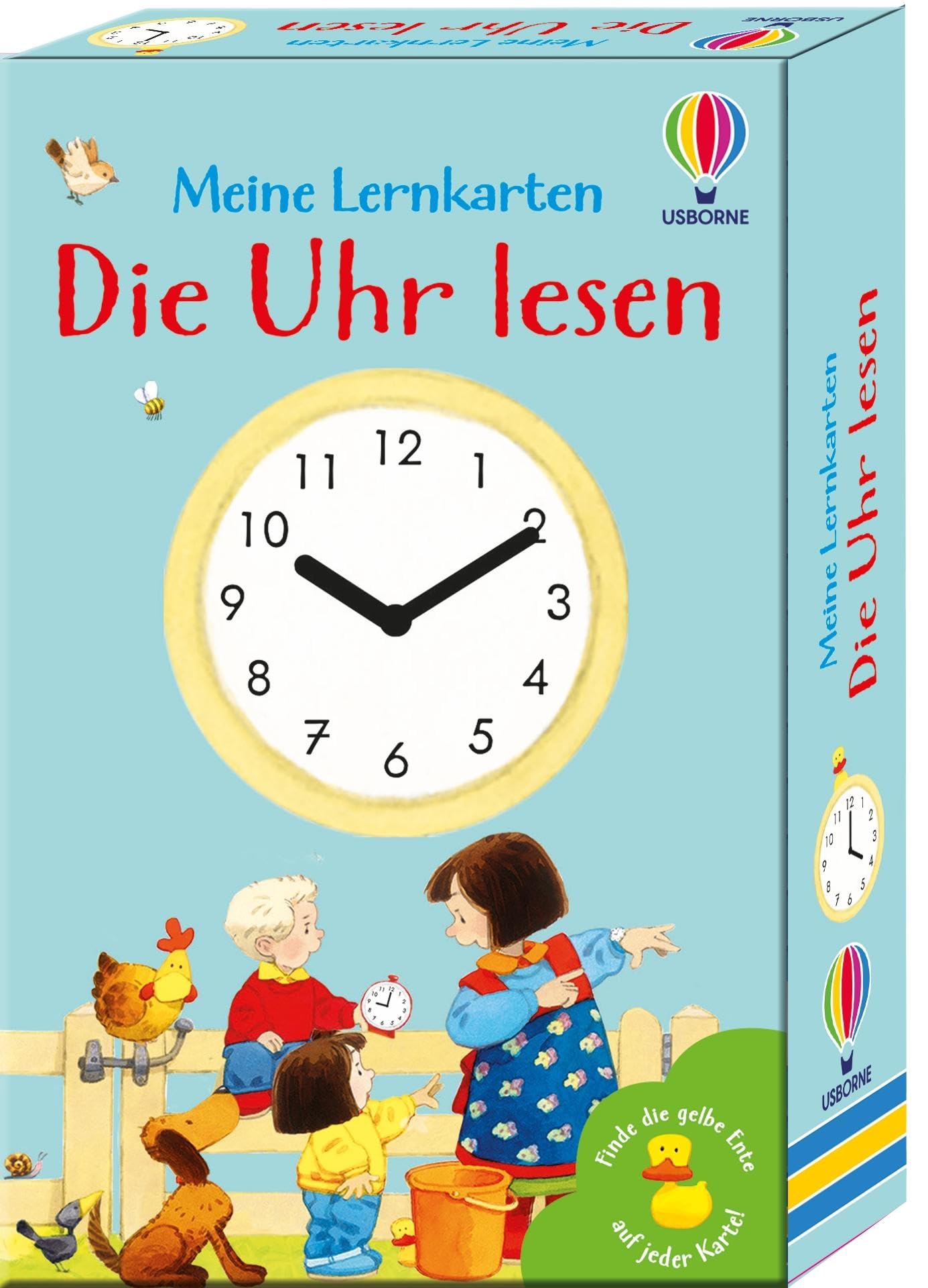 TRENDHAUS Holz-Stempel Lernuhr Mit Stempelkissen – Spielerisch Uhrzeit Lernen Für Kinder Ab 5 Jahren