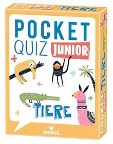 moses. Pocket Quiz Junior Tiere | Das Wissensspiel rund um die spannende Welt der Tiere | Für Kinder ab 8 Jahren
