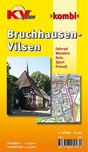 Bruchhausen-Vilsen: 1:12.500 Samtgemeindeplan mit Freizeitkarte 1:25.000 inkl. Rad- und Wanderwegen (KVplan Ostfriesland-Region)