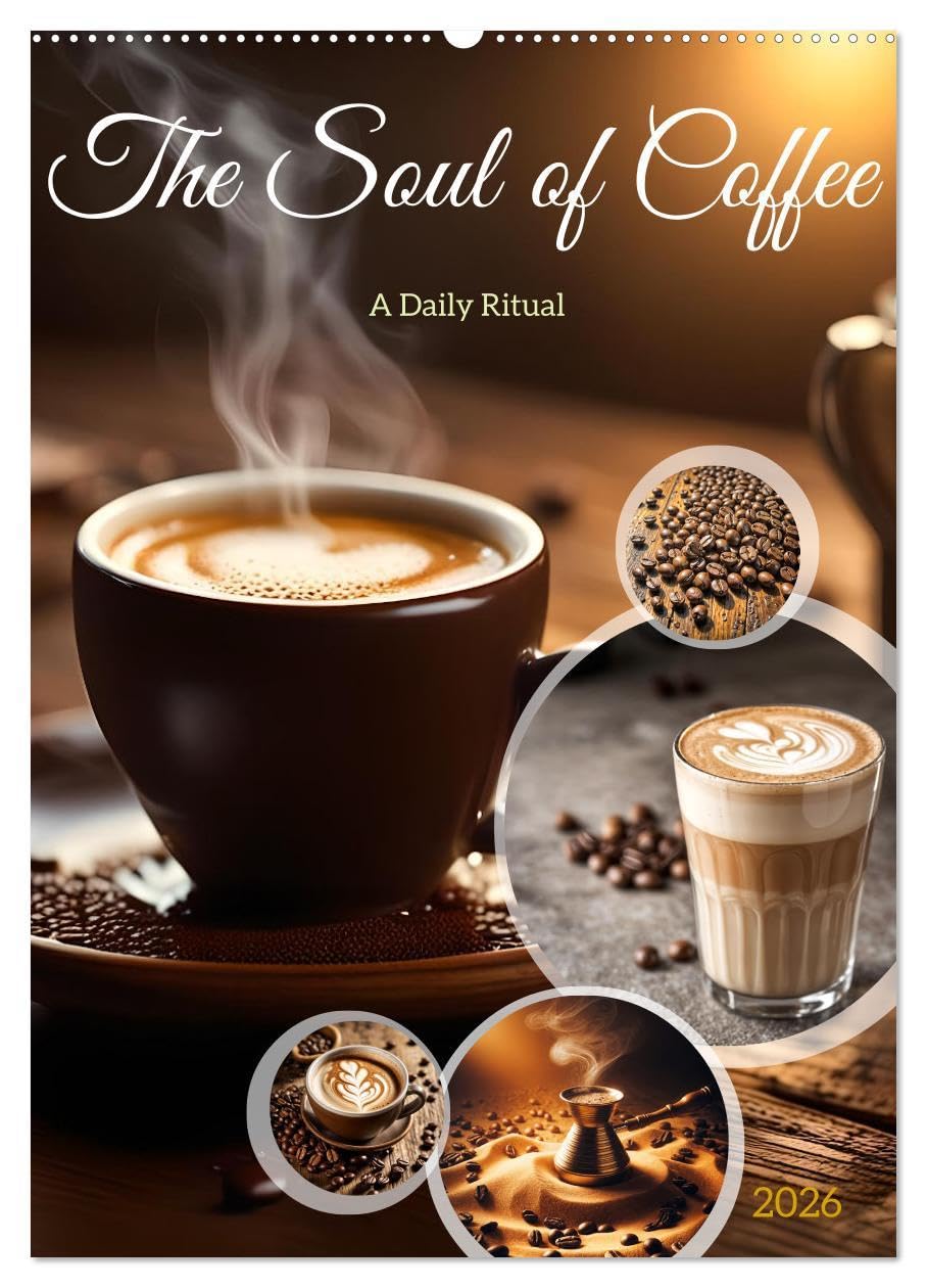 The Soul of Coffee - A Daily Ritual (Wall Calendar 2026 DIN A2 portrait), CALVENDO 12 Month Wall Calendar: Get ready for a visual journey that celebrates the magic of coffee