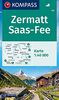 KOMPASS Wanderkarte Zermatt, Saas-Fee: Wanderkarte GPS-genau. 1:40000 (KOMPASS-Wanderkarten, Band 117)