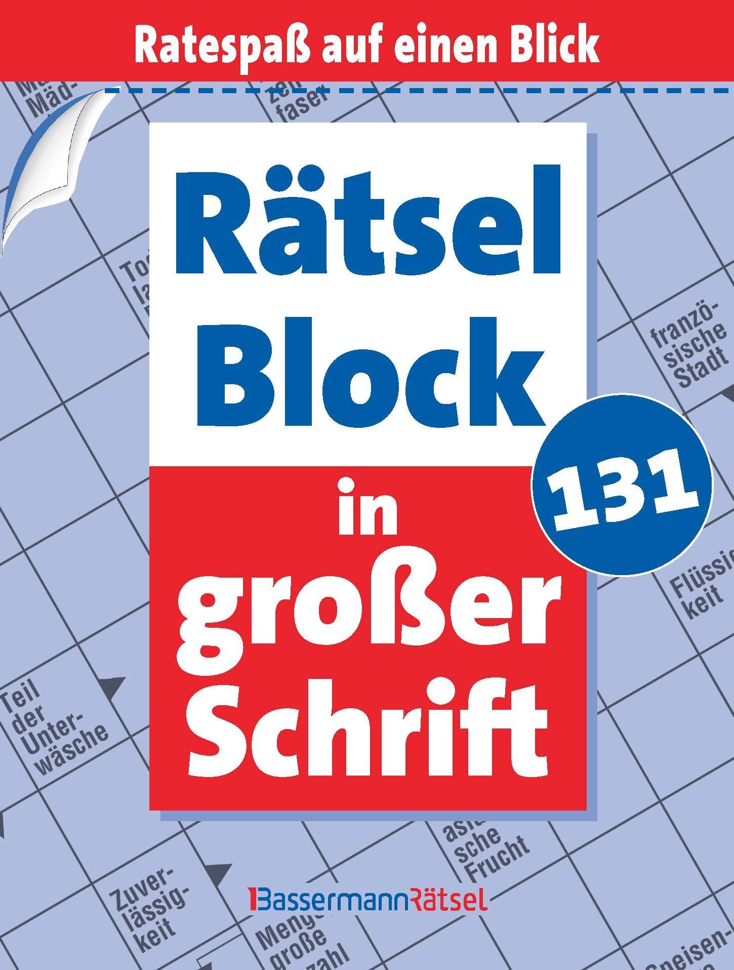 Rätselblock in großer Schrift 131 (5 Exemplare à 2,99 €)