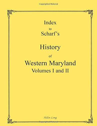 Index to the History of Western Maryland