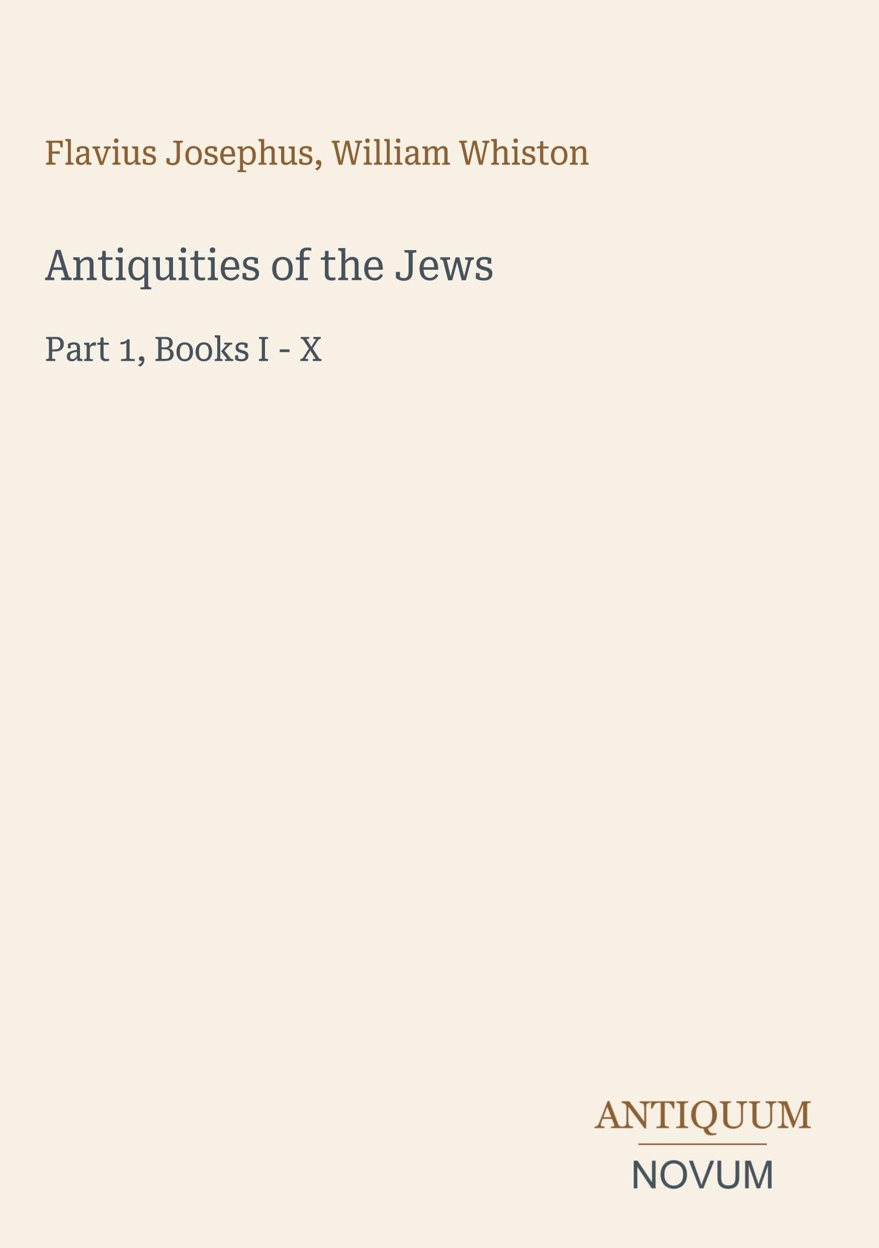 Antiquities of the Jews