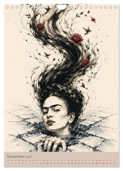 The woman I grew into through strength, love and becoming (Wall Calendar 2027 DIN A4 portrait), CALVENDO 12 Month Wall Calendar