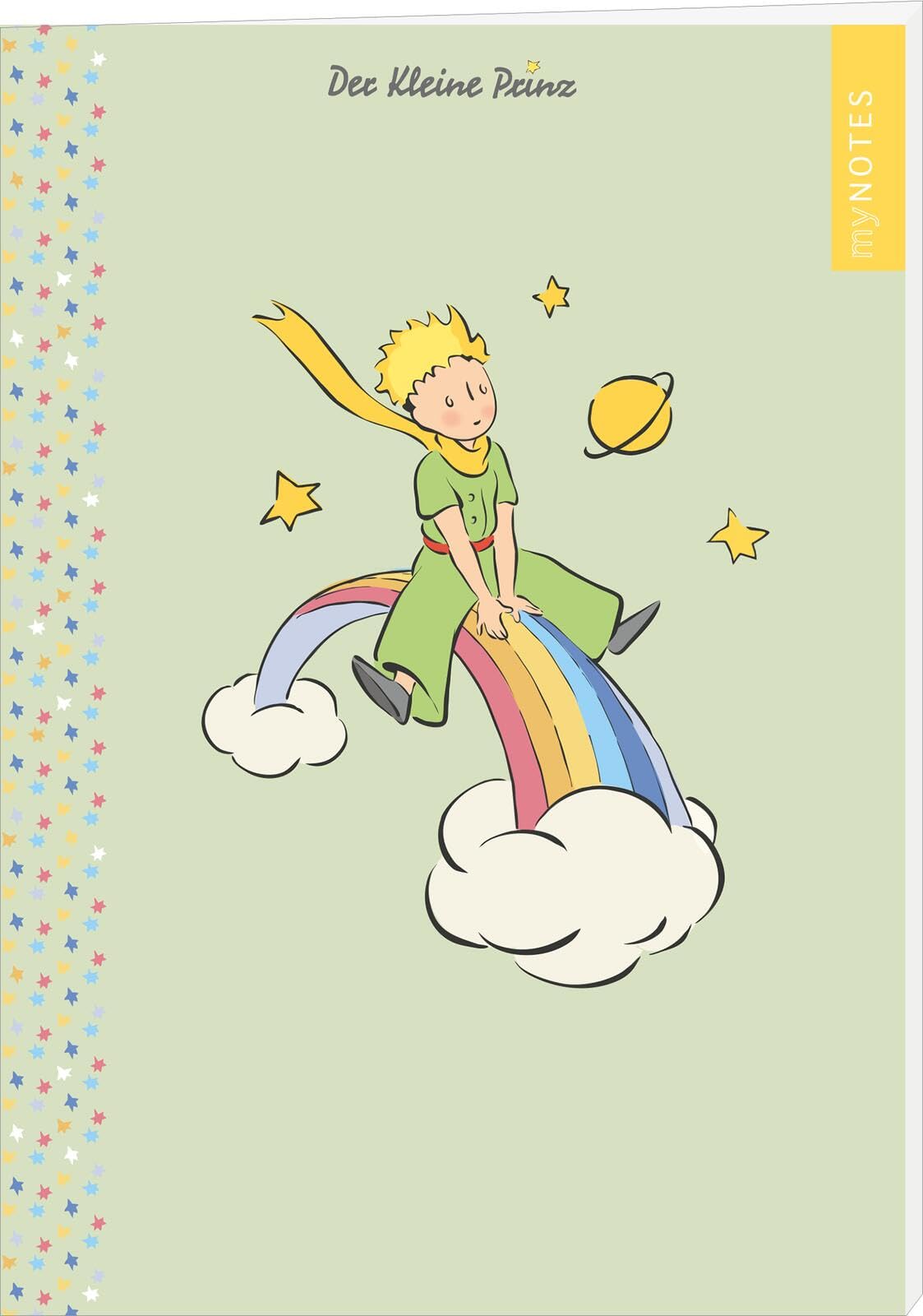 myNOTES Papeterie: Der Kleine Prinz Notizheft: Regenbogen | Heft, liniert, A5, für Notizen und gute Ideen unterwegs