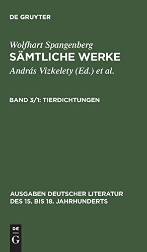 Tierdichtungen (Ausgaben deutscher Literatur des 15. bis 18. Jahrhunderts, 73, Band 73)