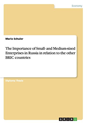 The Importance of Small- and Medium-sized Enterprises in Russia in relation to the other BRIC countries