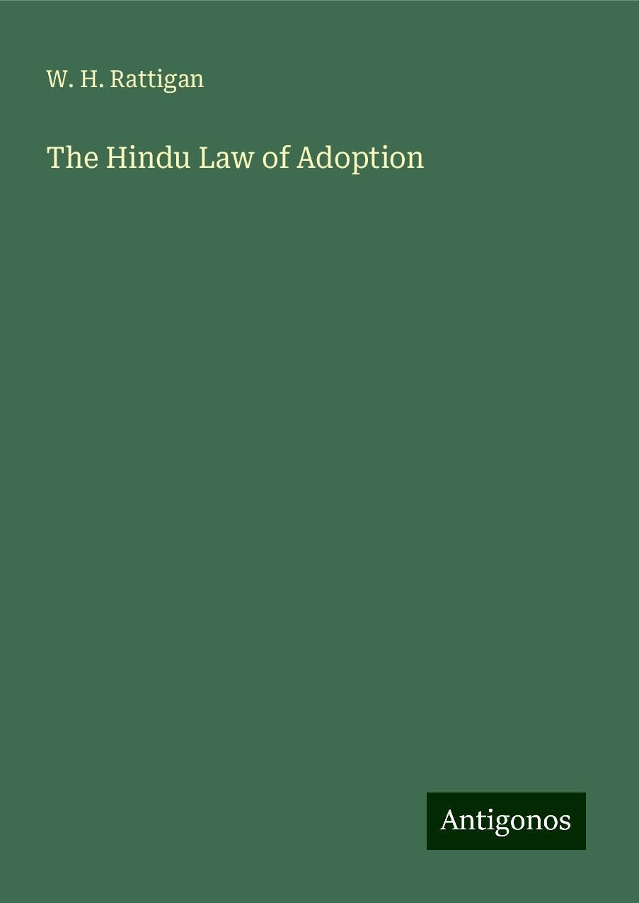 The Hindu Law of Adoption