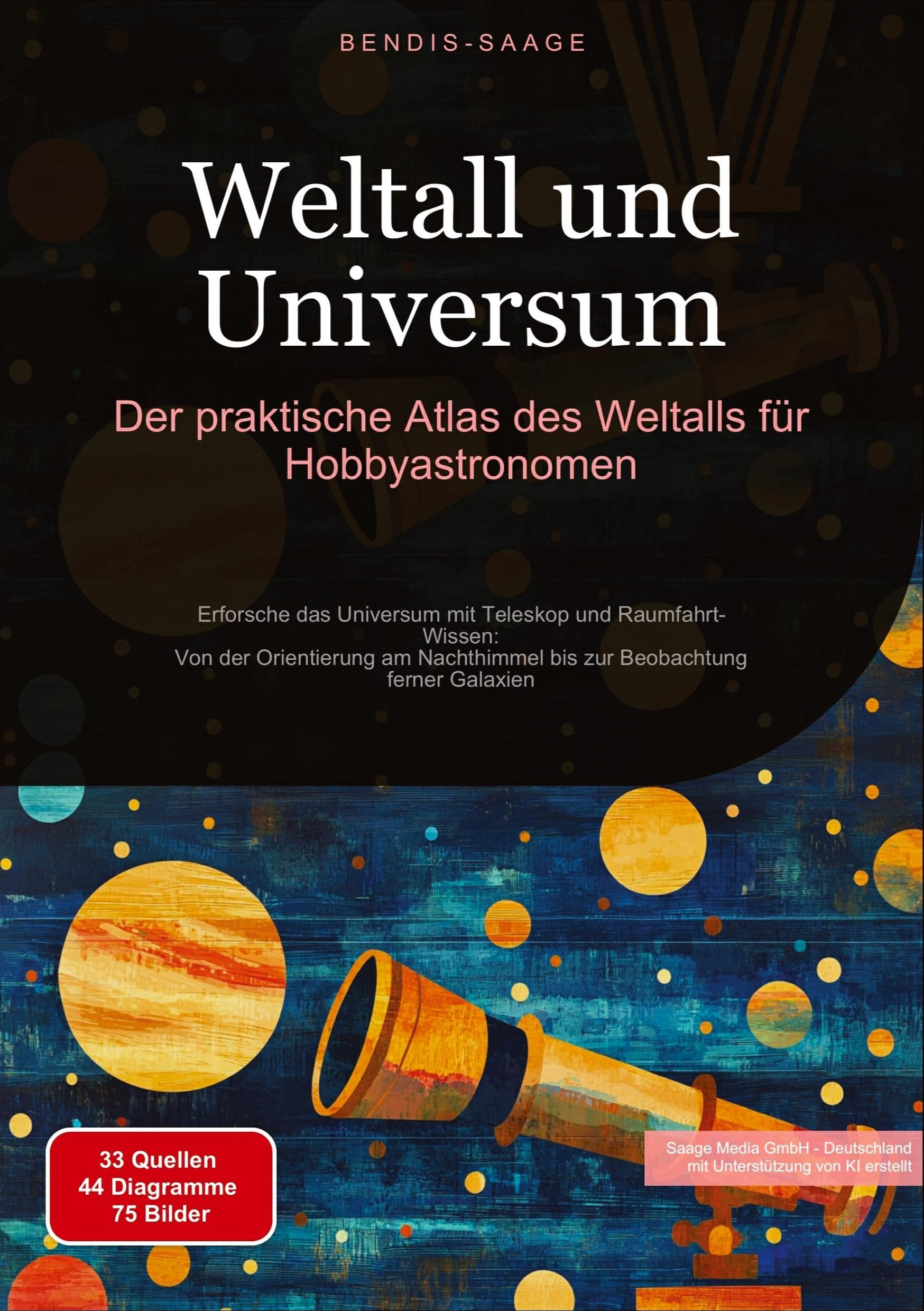 Weltall und Universum: Der praktische Atlas des Weltalls für Hobbyastronomen: Erforsche das Universum mit Teleskop und Raumfahrt-Wissen: Von der ... bis zur Beobachtung ferner Galaxien
