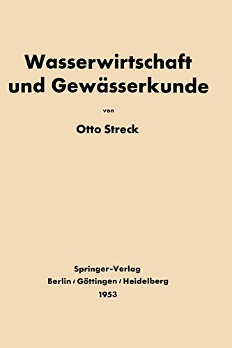 Grundlagen der Wasserwirtschaft und Gewässerkunde (German Edition)