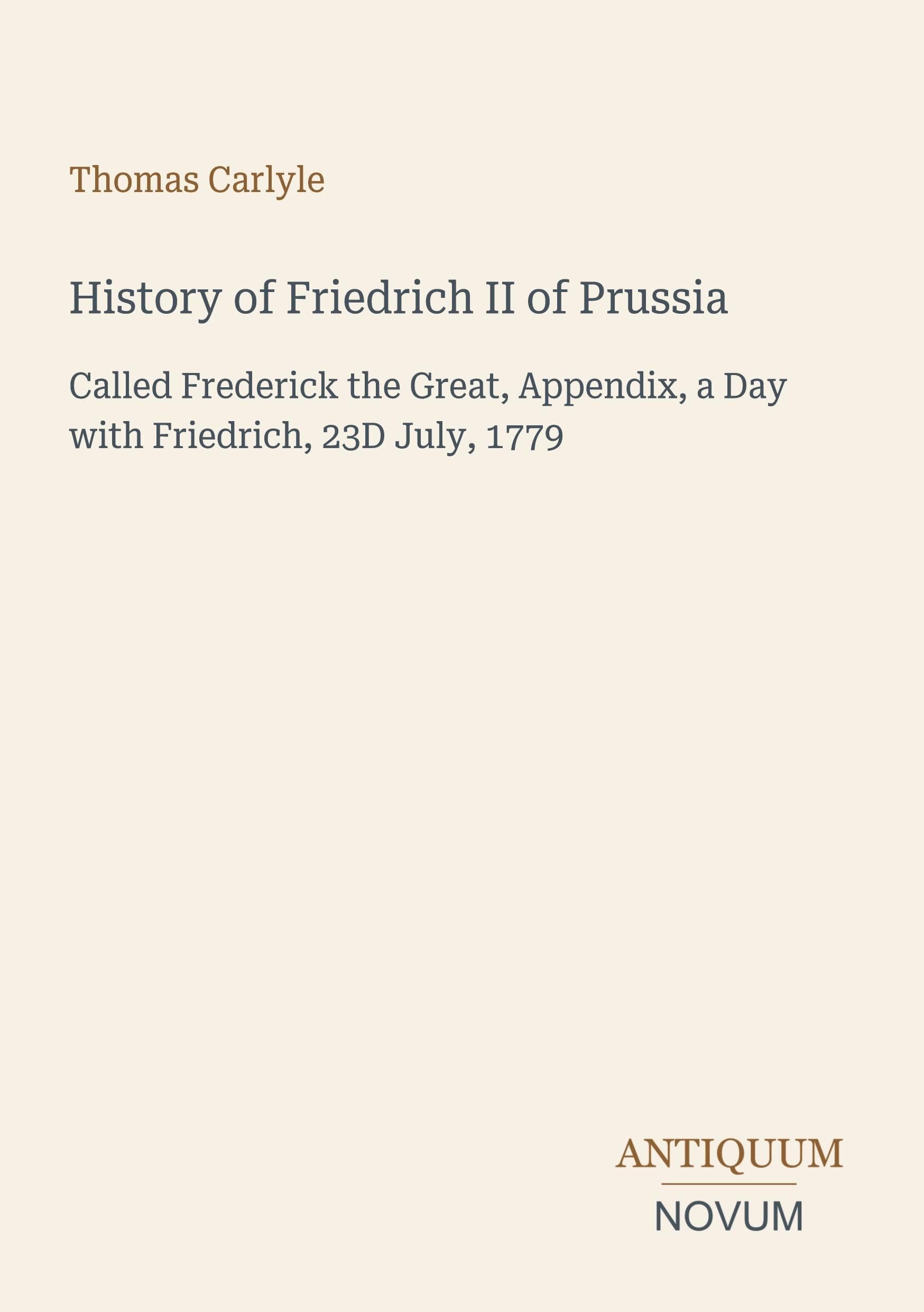 History of Friedrich II of Prussia