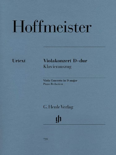 Violakonzert D-dur; Klavierauszug