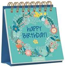 Happy Birthday!: Niedlicher Aufsteller im Mini-Format, fröhliches Mitbringsel zum Geburtstag