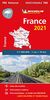 Michelin Frankreich 2021 (widerstandsfähig): Straßen- und Tourismuskarte 1:1.000.000 (MICHELIN Nationalkarten)
