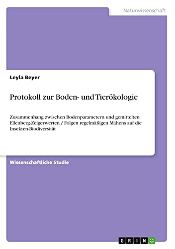 Protokoll zur Boden- und Tierökologie: Zusammenhang zwischen Bodenparametern und gemittelten Ellenberg-Zeigerwerten / Folgen regelmäßigen Mähens auf die Insekten-Biodiversität