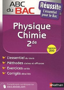 Physique chimie 2de : programme 2010