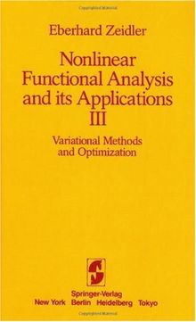 Nonlinear Functional Analysis and its Applications: III: Variational Methods and Optimization