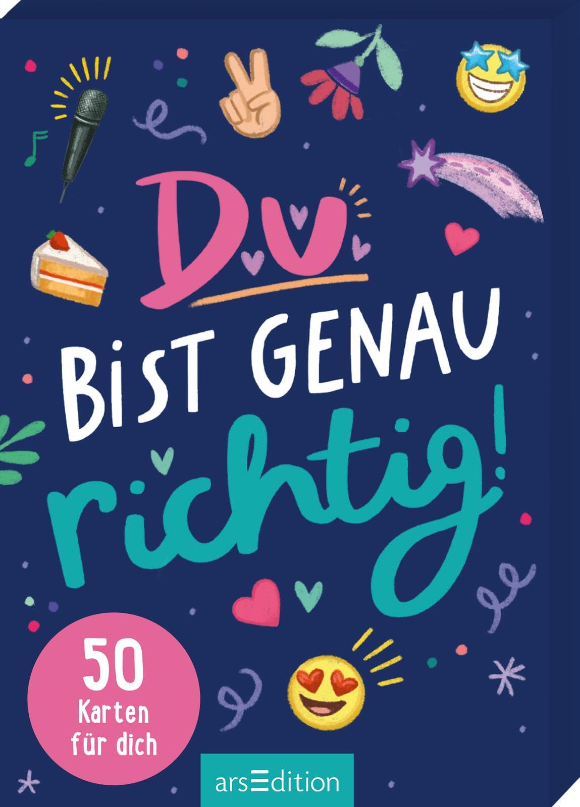 Du bist genau richtig! – 50 Karten für dich: Mutmachkarten zum Selbstbewusstsein-Stärken | für Mädchen ab 9 Jahren