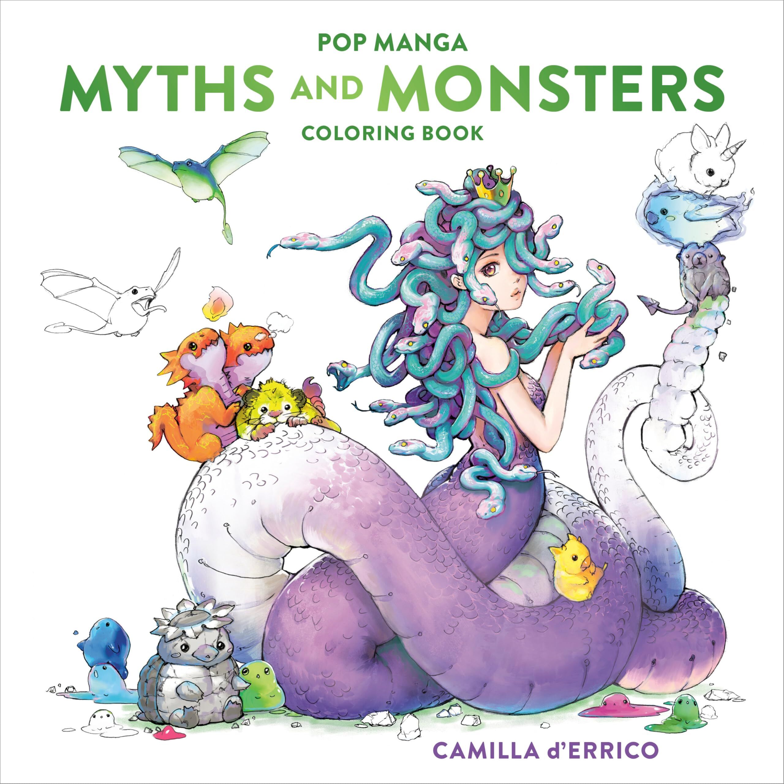 D'Errico, Camilla: Pop Manga Myths and Monsters Coloring Book