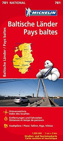 Michelin Baltische Länder (Estland, Lettland und Litauen): Straßen- und Tourismuskarte 1:500.000 (Michelin Nationalkarte)