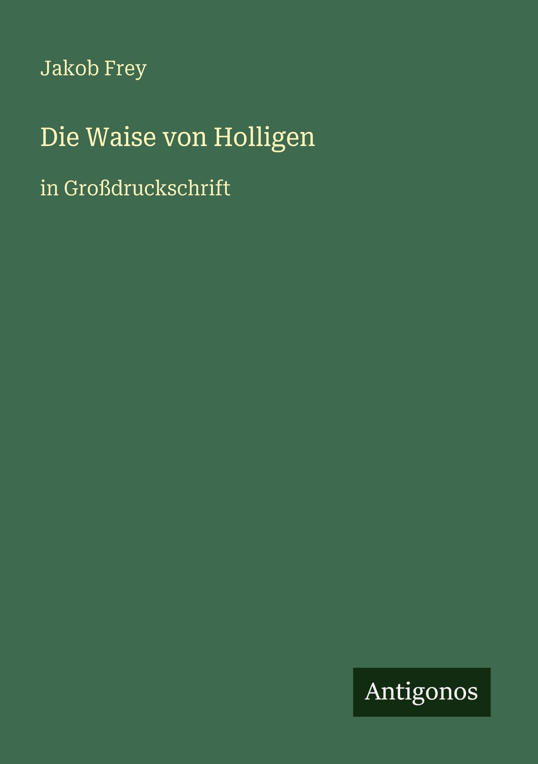 Die Waise von Holligen: in Großdruckschrift
