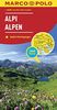 Alpy mapa: MARCO POLO Länderkarte Alpen 1:800 000 (MARCO POLO Länderkarten)