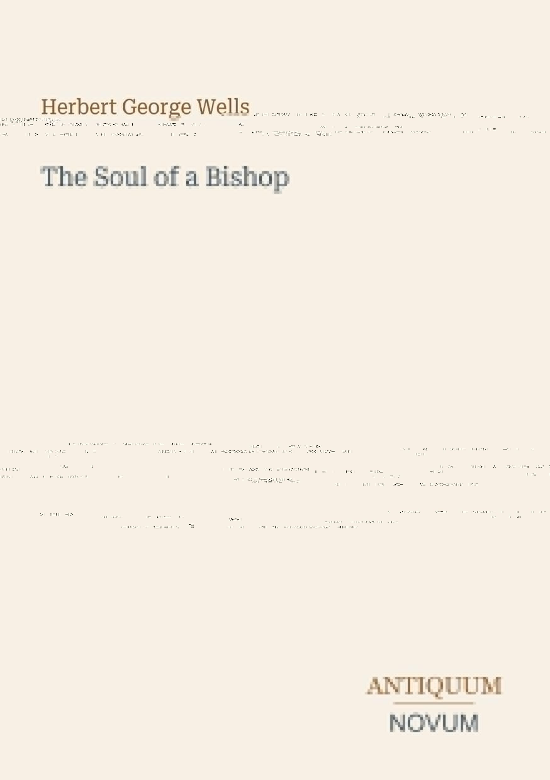 The Soul of a Bishop