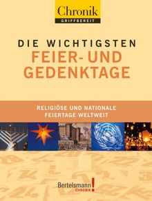 Die wichtigsten Feier- und Gedenktage. Chronik griffbereit: Religiöse und nationale Feiertage weltweit