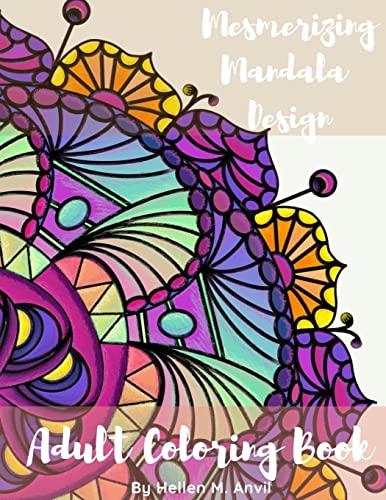 Adult Coloring Book - Mesmerizing Mandala Design: Adult Coloring Books for Stress Relief and Relaxation | Mindfulness Mandala Meditation Coloring Book for Adults