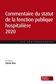 Commentaire du statut de la fonction publique hospitalière 2020