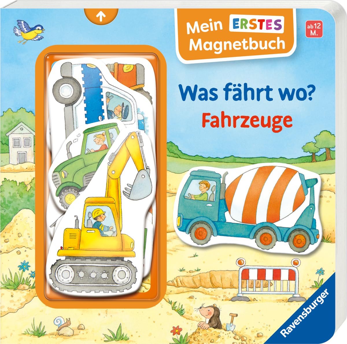 Grimm, Sandra: Mein erstes Magnetbuch: Was fährt wo? Fahrzeuge - Magnet-Spielbuch ab 12 Monaten, Kinderbuch ab 1 Jahr