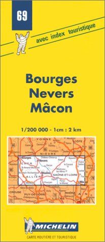 Michelin Karten, Bl.69 : Bourges, Nevers, Macon (Michelin Maps)