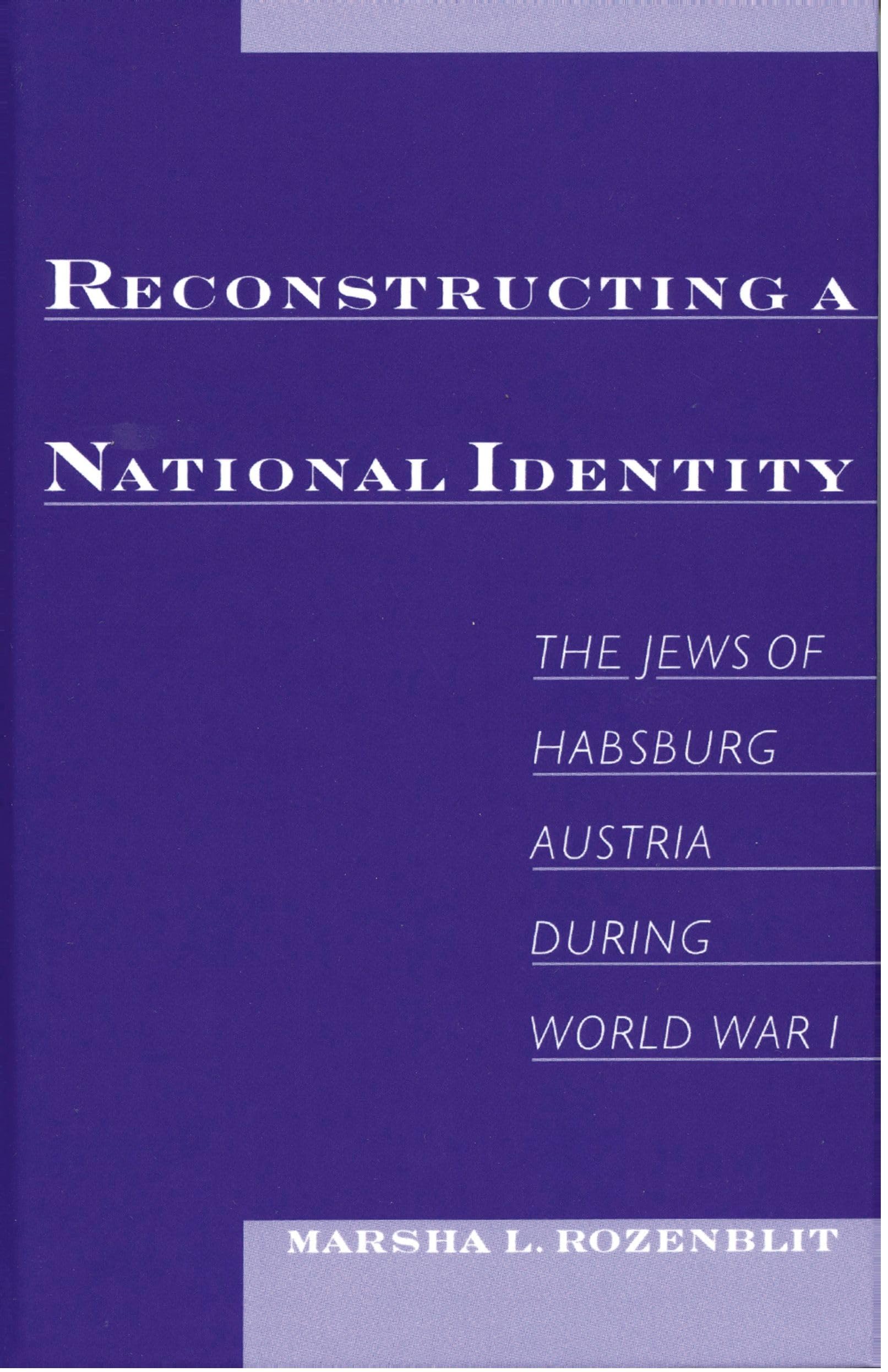 Reconstructing a National Identity: The Jews of Habsburg Austria During World War I (Studies in Jewish History)