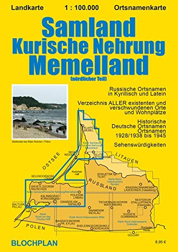 Landkarte Samland/Kurische Nehrung/Memelland: Memelland (nördlicher Teil) (Ostpreußen-Landkarten)