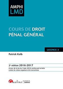 Cours de droit pénal général : 2016-2017 : licence 2