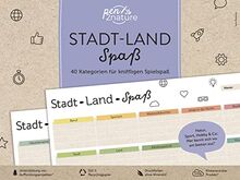 Stadt-Land-Spaß • 40 Kategorien für kniffligen Spielspaß: pen2nature: 100% Recyclingpapier - klimaneutrale Produktion - unterstützt Aufforstungsprojekte (pen2nature family)