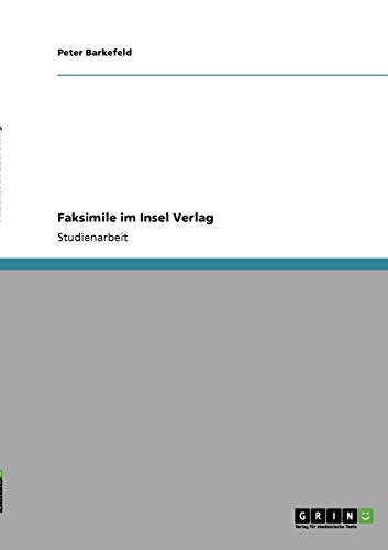 Faksimile im Insel Verlag